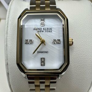 Anne Klein Two-Tone Women's Watch with Diamond Details